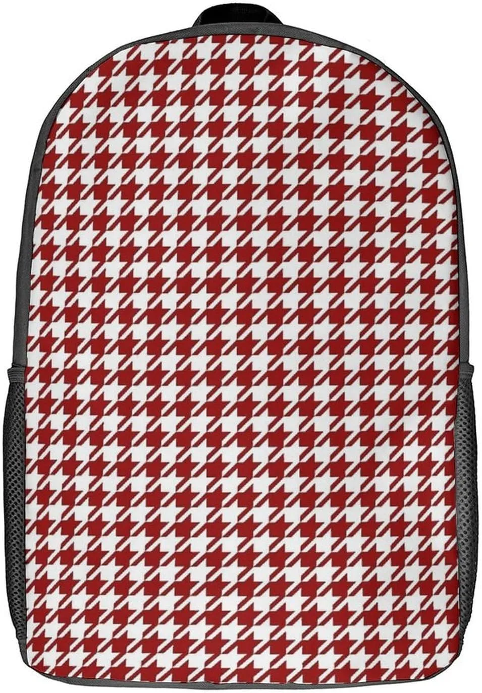 Red Houndstooth Backpack Lightweight Waterproof Backpacks Laptop Backpack for Unisex Casual Travel Daypacks Large Capacity