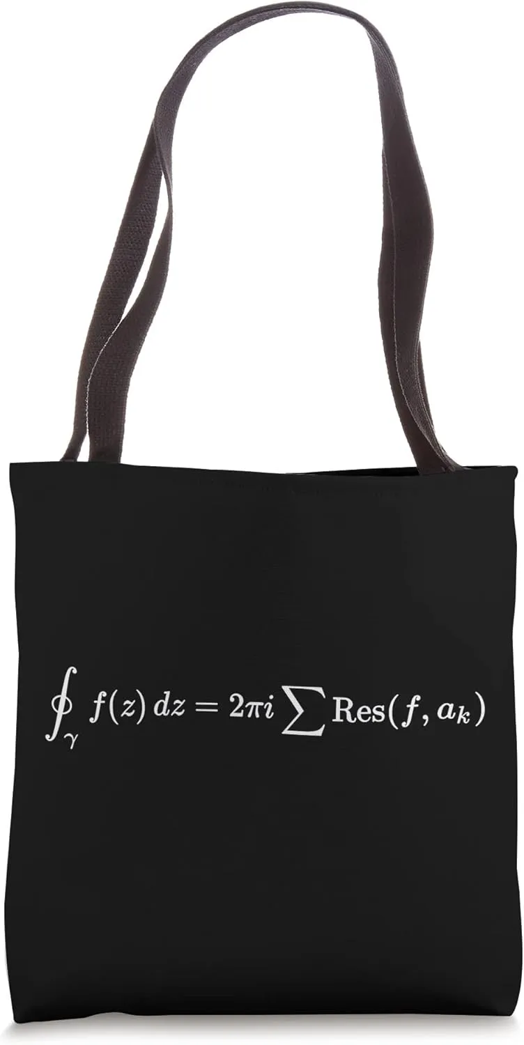 residue theorem of complex analysis, math and science Tote Bag