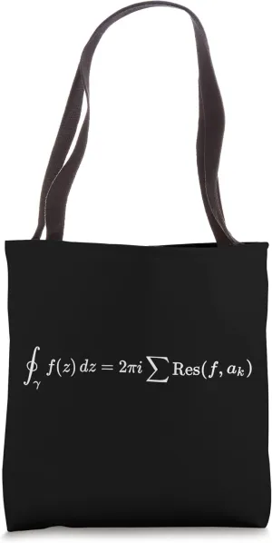 residue theorem of complex analysis, math and science Tote Bag