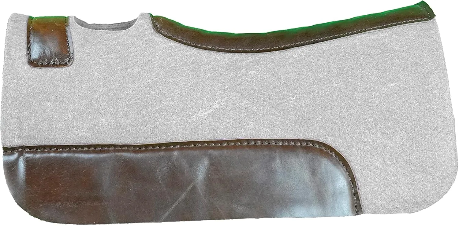 RESISTANCE 20” x 20” Synthetic Felt Performance Miniature Saddle Pad with Wear Leathers for Horse Saddle Available in 1" Thickness