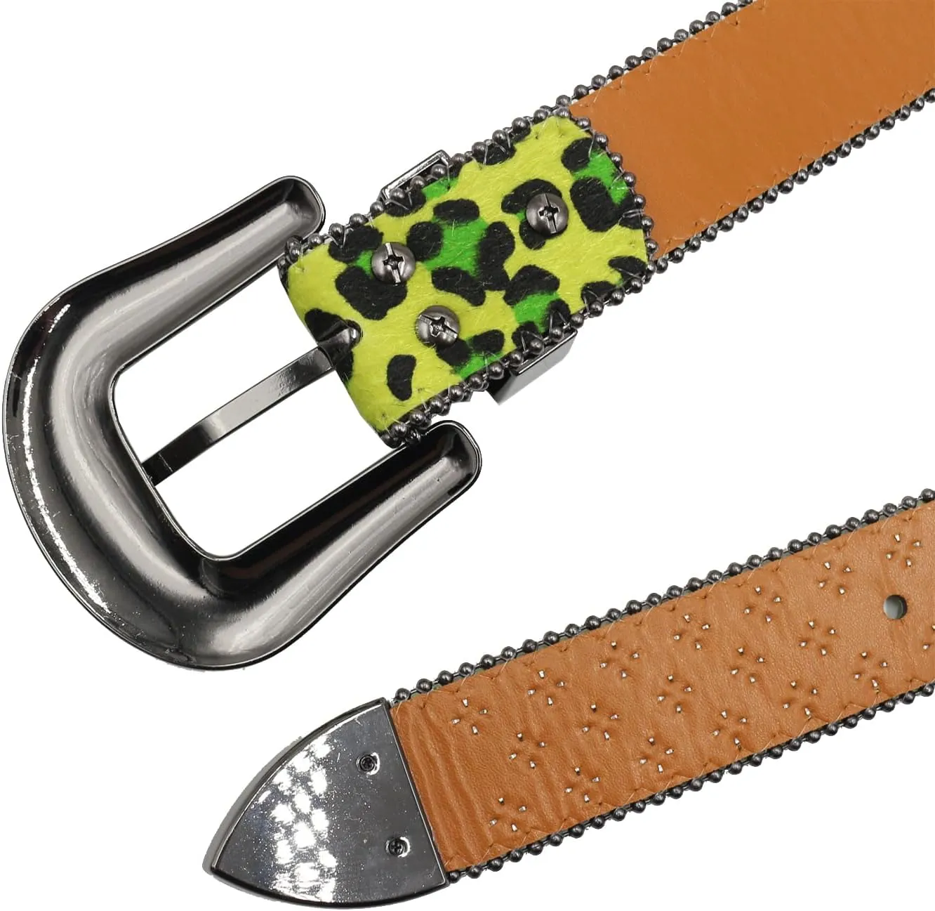 Rhinestone Belt Leopard Print Bling Belts For Women Luxury BB Y2K Cowgirl Belts for Jeans, Festival Gifts Belt