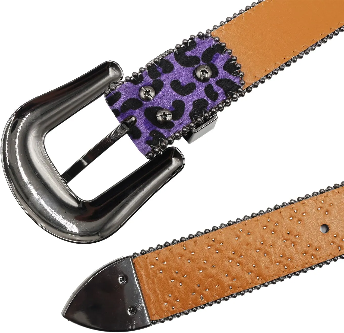 Rhinestone Belt Leopard Print Bling Belts For Women Luxury BB Y2K Cowgirl Belts for Jeans, Festival Gifts Belt