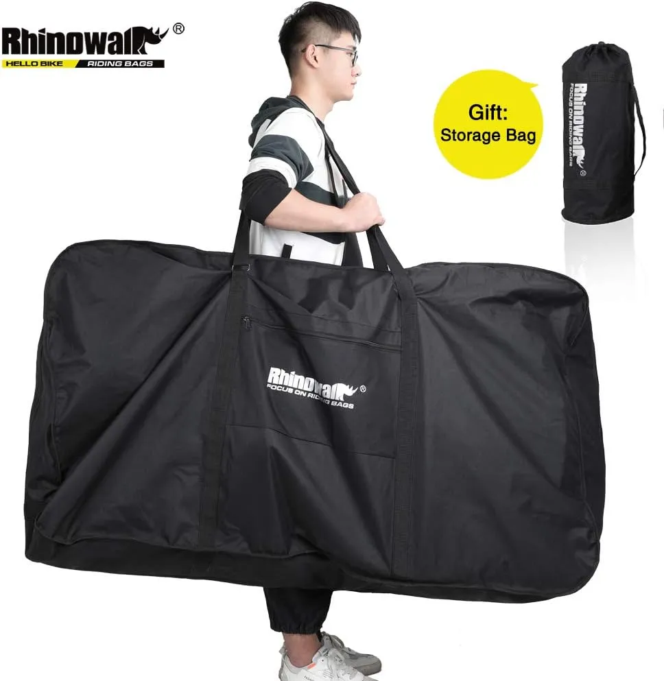 Rhinowalk Folding Bike Carry Bag 20" Thick/ 26" Thin/26 Thick Bicycle Transport Storage Case Bike Travel Bag for Air Travel,Shipping Professional Cycling Accessories