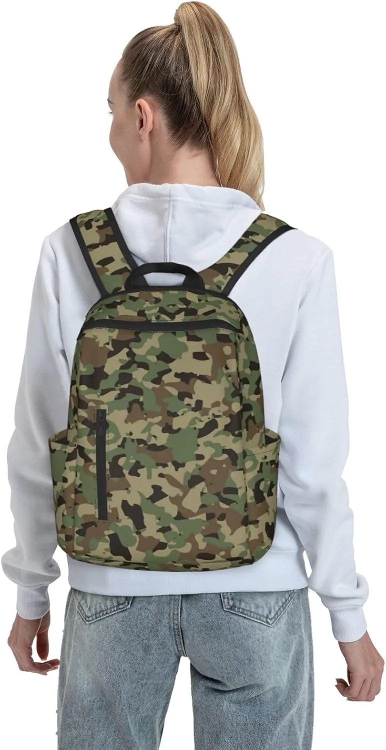 RIMENCH Cool camo military Camouflage Laptop Backpack Travelling Backpack Casual Daypacks College Shoulder Bag For Men Women