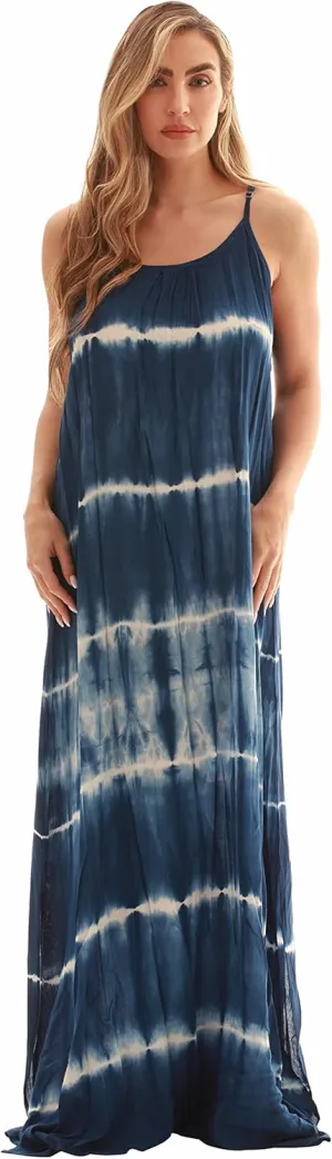 Riviera Sun Tie Dye Spaghetti Strap Maxi Dress