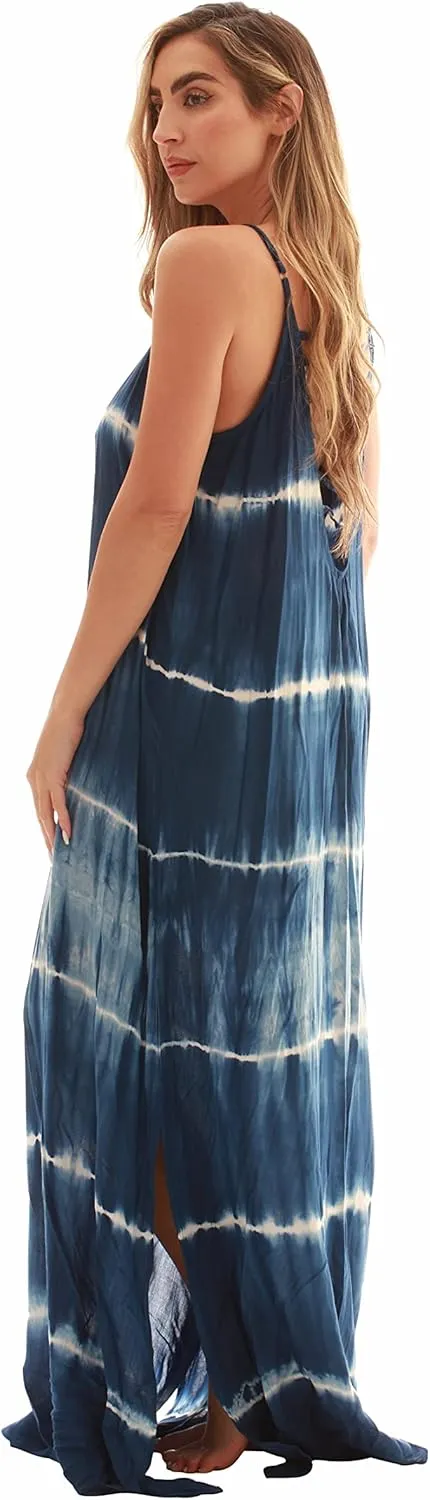 Riviera Sun Tie Dye Spaghetti Strap Maxi Dress