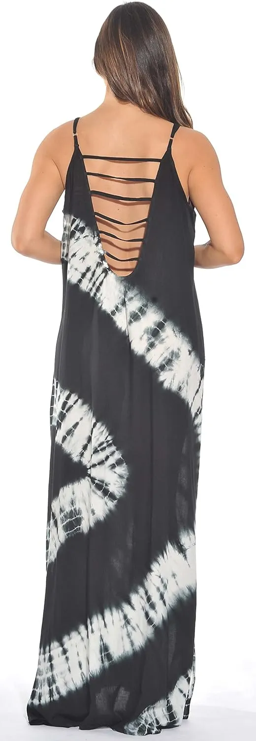 Riviera Sun Tie Dye Spaghetti Strap Maxi Dress