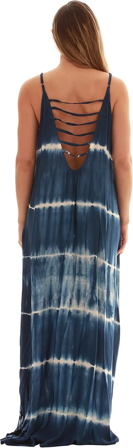 Riviera Sun Tie Dye Spaghetti Strap Maxi Dress