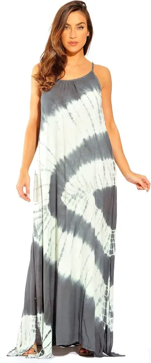 Riviera Sun Tie Dye Spaghetti Strap Maxi Dress