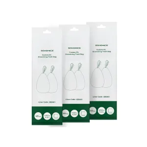 Rootz Set of 3 White Plastic Drawstring Bags - Trash Bags - Garbage Bags - Durable Polyethylene Material - 42cm x 60cm - 15-20 Liter Capacity - Lightweight - Strong Drawstring - 1.1kg - 12kg Static Load Capacity - 10kg Drawstring Load Capacity