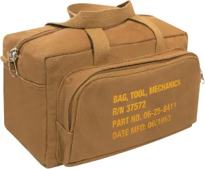 Rothco G.I. Type Zipper Pocket Mechanics Tool Bag With Stencil, Coyote Brown