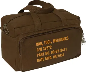 Rothco G.I. Type Zipper Pocket Mechanics Tool Bag With Stencil, Earth Brown