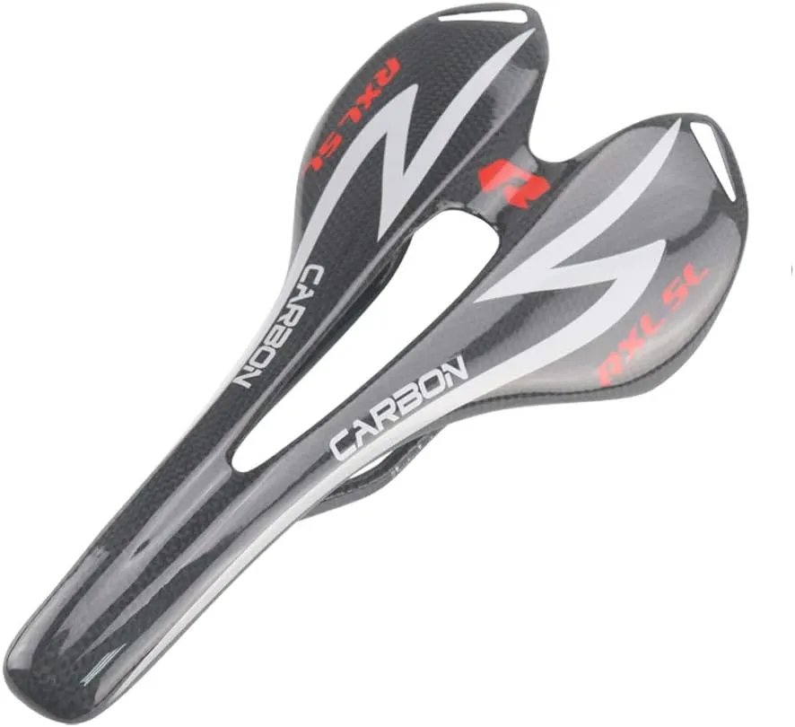 RXL SL Carbon Road Bike Seat Mountain Bike Saddle Carbon Fiber Cycling Bicycle MTB Saddles Seat for Womens and Mens Front Seat Mat Leather Bicycle Seat