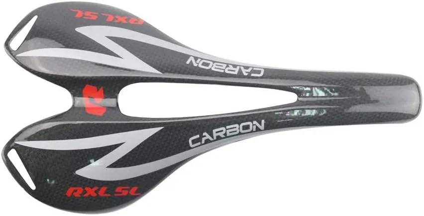 RXL SL Carbon Road Bike Seat Mountain Bike Saddle Carbon Fiber Cycling Bicycle MTB Saddles Seat for Womens and Mens Front Seat Mat Leather Bicycle Seat