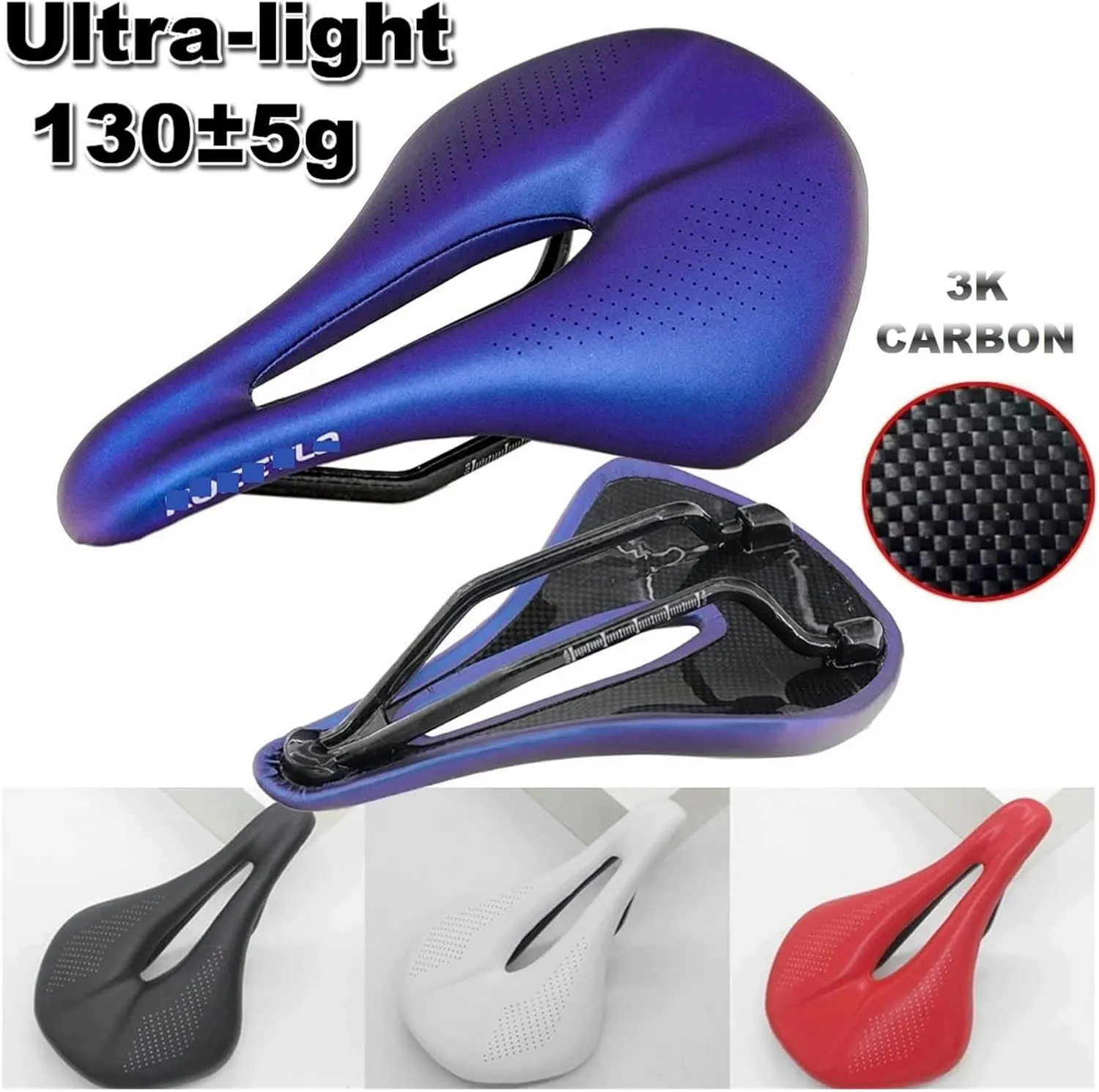 Saddle Road MTB Mountain Bike Bicycle Saddle Fit for Cycling Saddle Trail Comfort Races Seat Red White 130g Bicycle Saddle
