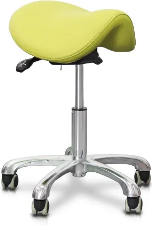 Saddle Stool Tilting Available Ergonomic Swivel Stool Chair with Hydraulic Lifting Height Adjustable Rolling Stool for Office Desk Clinic Dentist Spa (Olive Green)