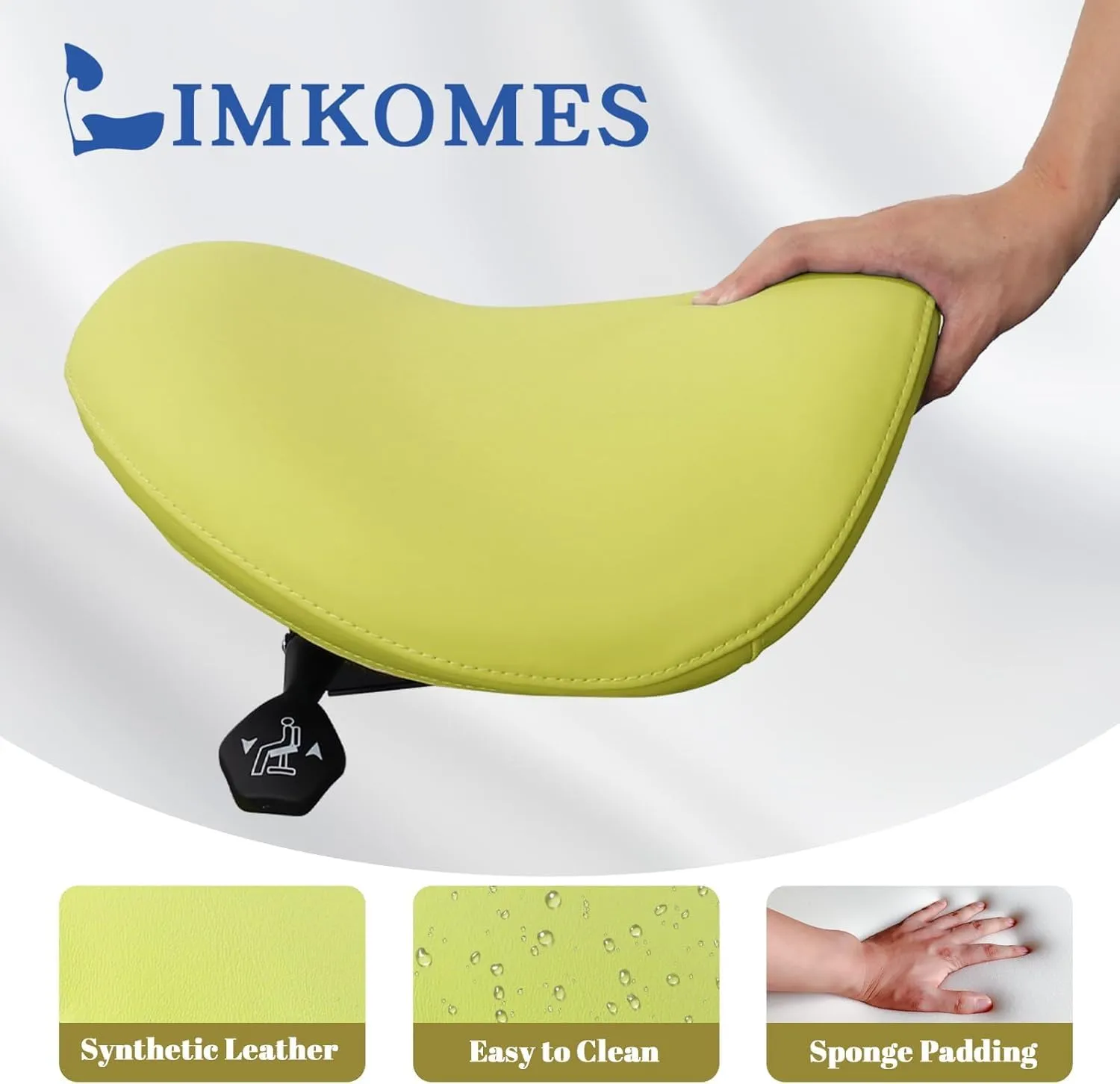 Saddle Stool Tilting Available Ergonomic Swivel Stool Chair with Hydraulic Lifting Height Adjustable Rolling Stool for Office Desk Clinic Dentist Spa (Olive Green)