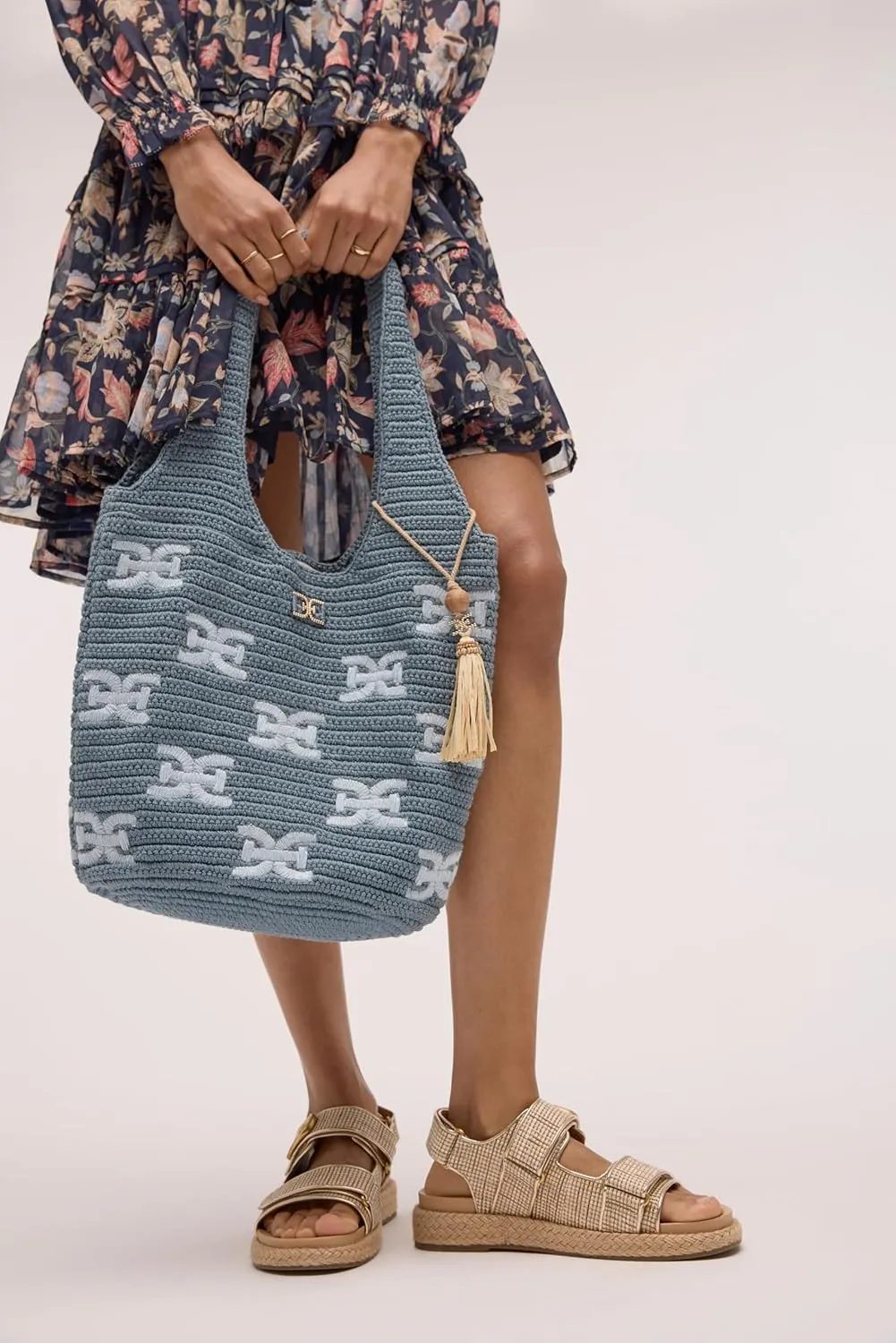 Sam Edelman April N/S Crochet Logo Tote
