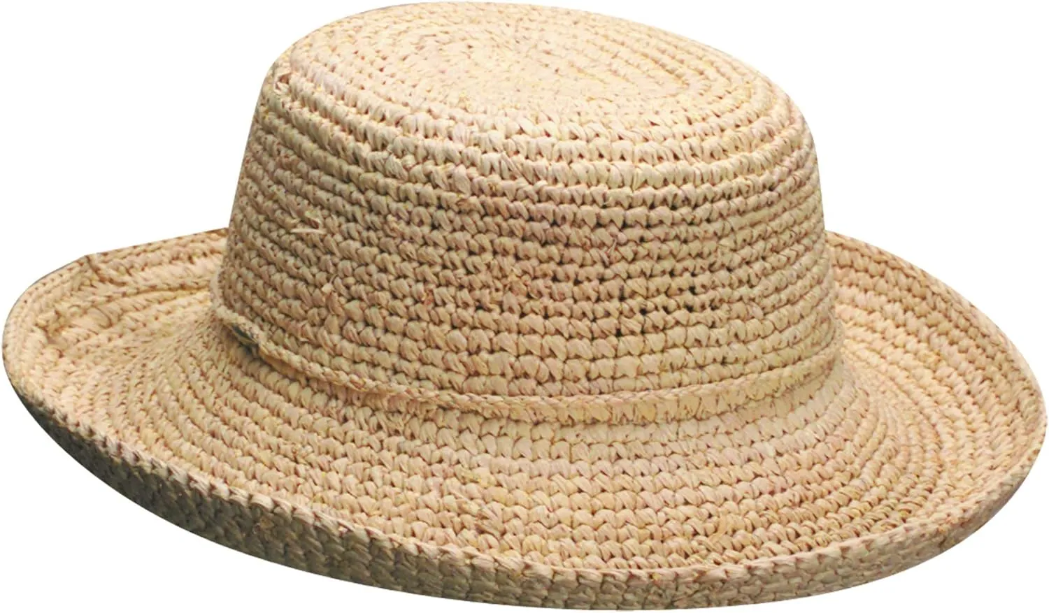 Scala Women's Crocheted Packable Raffia Hat