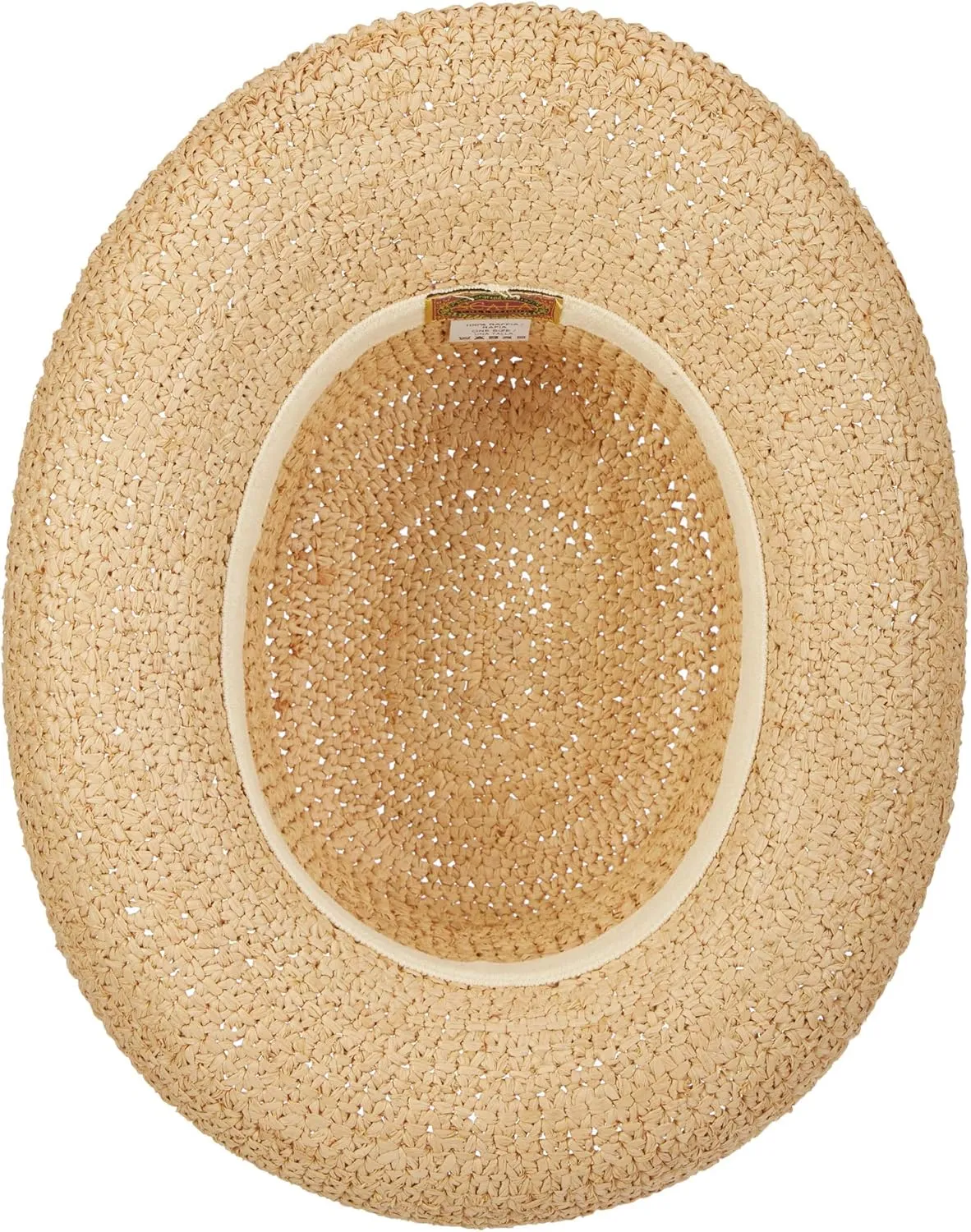 Scala Women's Crocheted Packable Raffia Hat