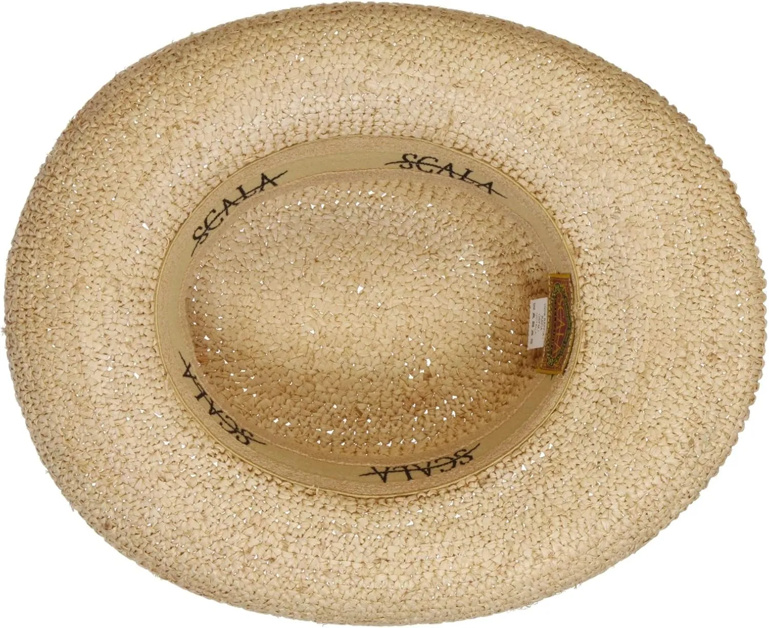 Scala Women's Crocheted Raffia Hat with Drawstring