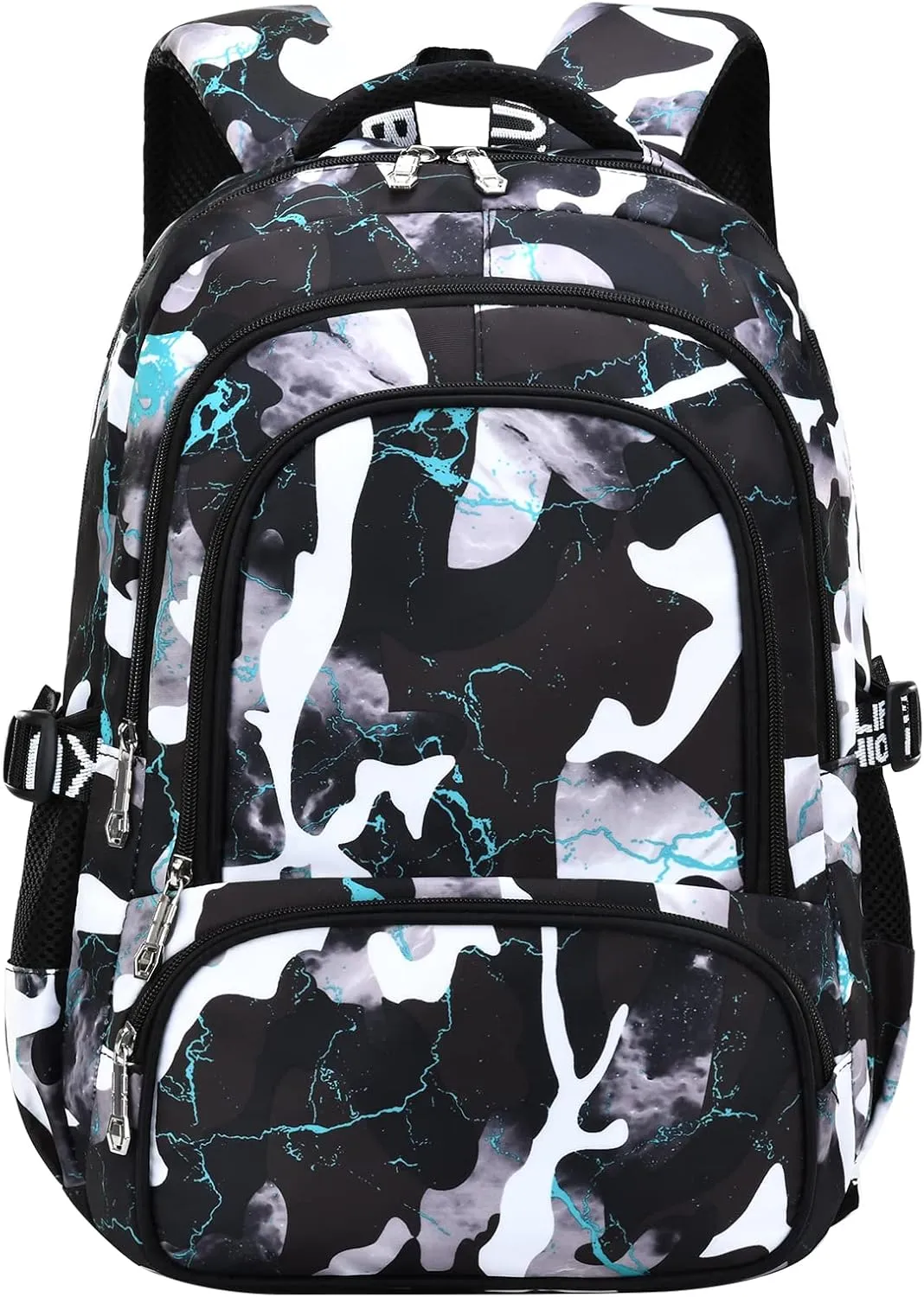 School Backpack Casual Daypack Travel Outdoor Camouflage Backpack Christmas Presents for Boys and Girls (AY Camo Black Green)