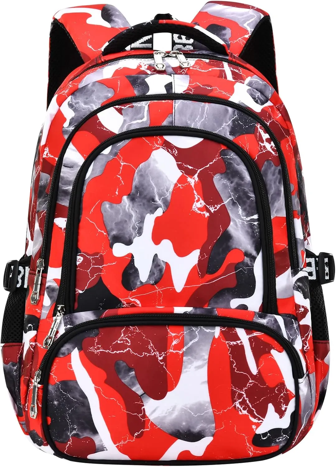 School Backpack Casual Daypack Travel Outdoor Camouflage Backpack Christmas Presents for Boys and Girls (AY Camo Red)