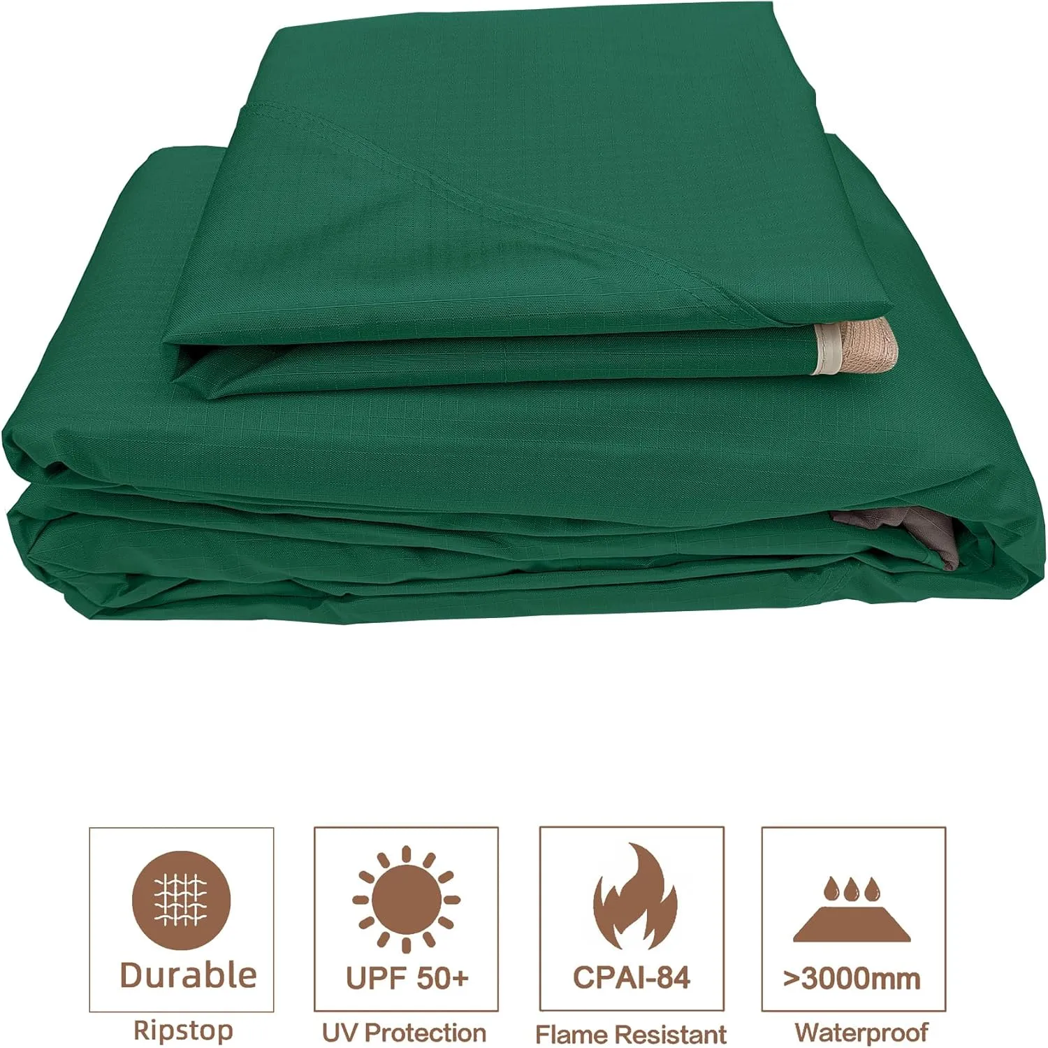 SCOCANOPY Forest Green Ripstop Replacement Top for Lowe's Allen Roth 10X12 Gazebo Model #GF-12S004B-1/ GF-12S004BTO