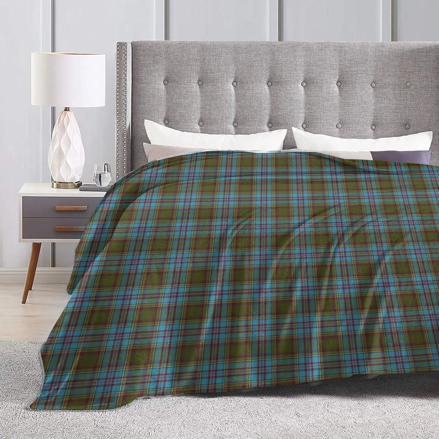 Scottish Clan Anderson Tartan Plaid Ultra-Soft Micro Fleece Blanket 3D Fashion Print All Season Couch Sofa Warm Bed Throw Blanket 80"X60"