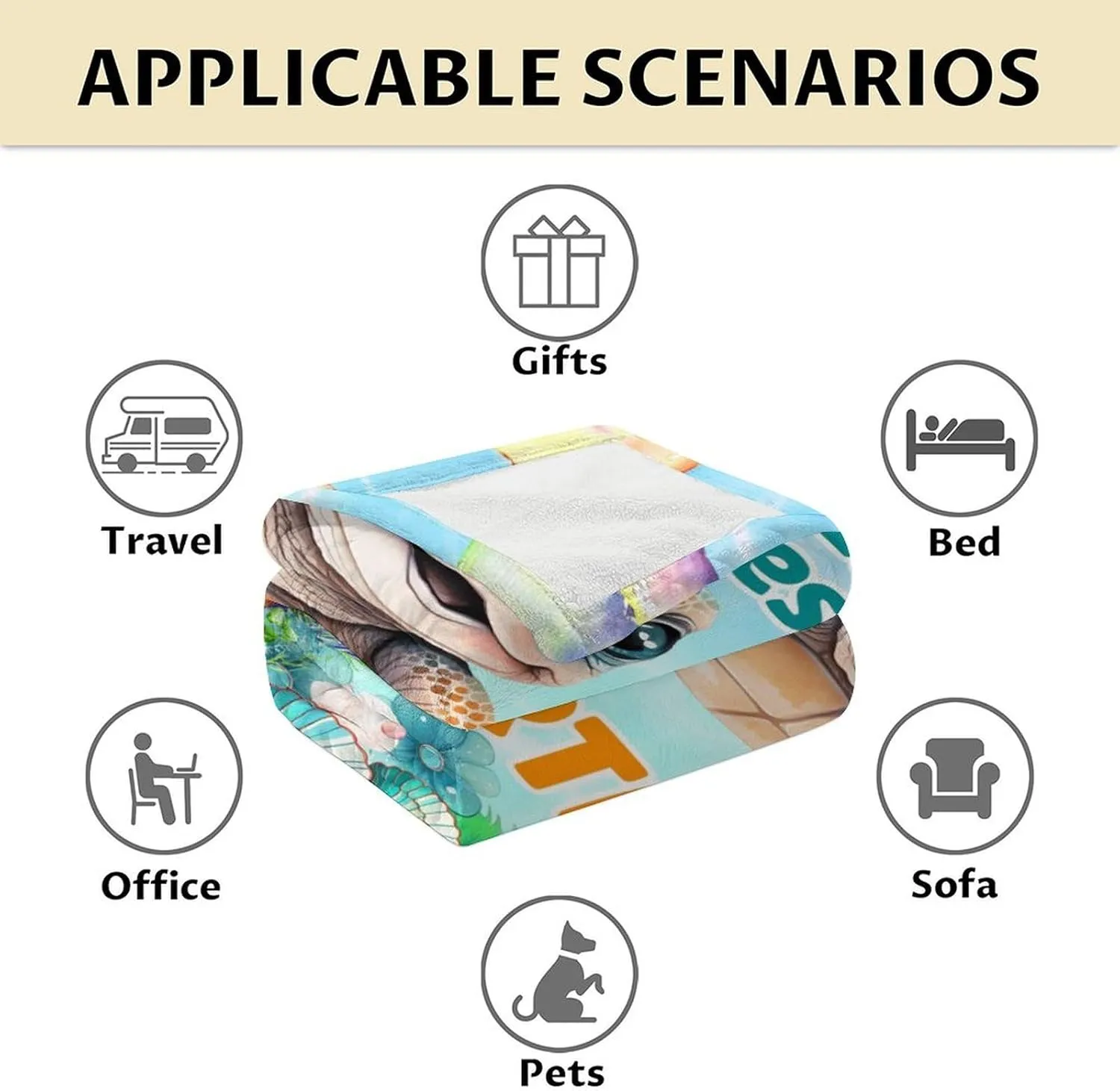 Sea Turtle Gifts for Women Girls, Cute Turtle Blanket for Kids Teens, 50”x40” Throw Blankets for Turtle Lovers,Just a Girl Who Loves Turtles Blue Blanket Decor for Office Sofa Couch Bed