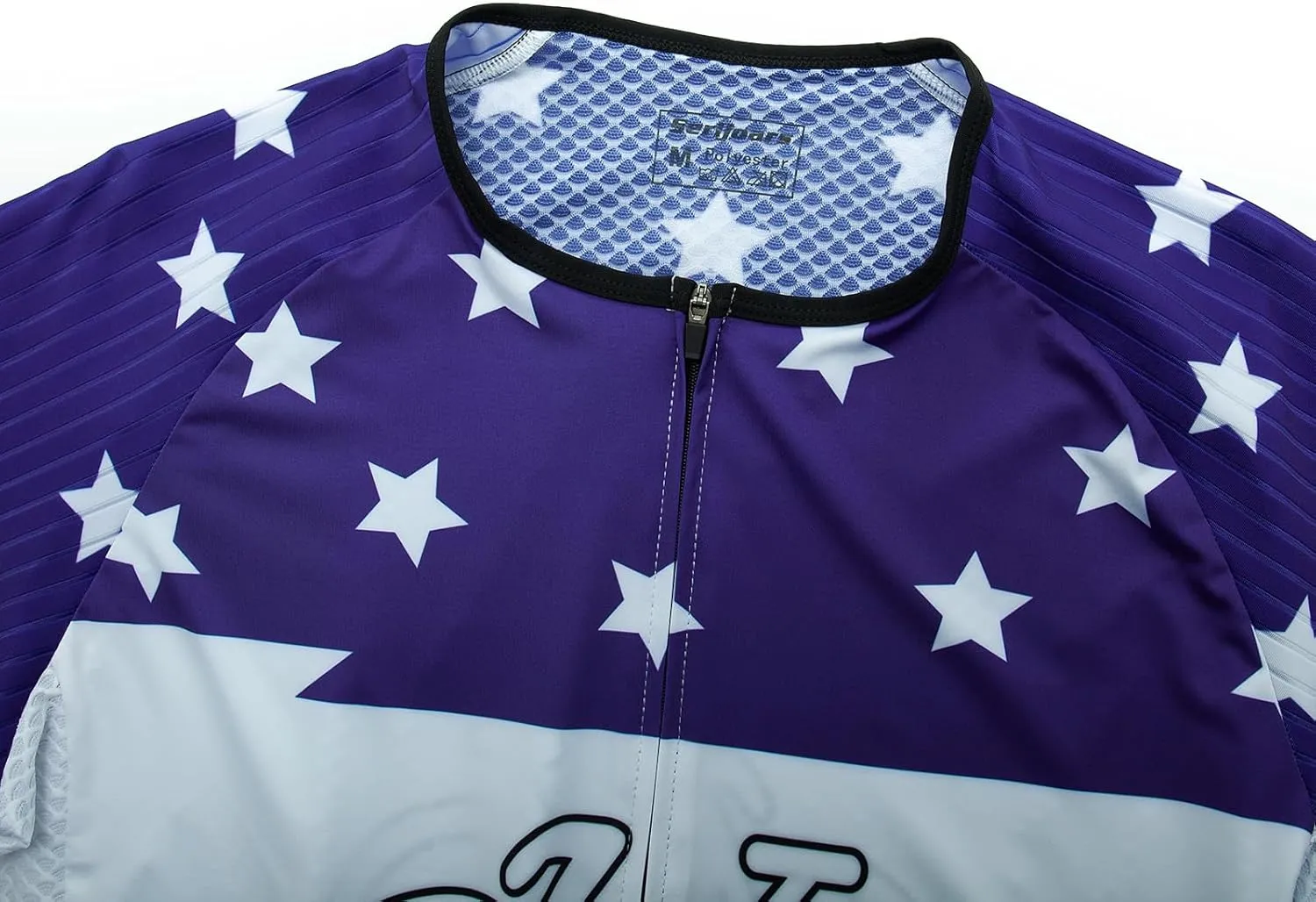 Serijoars Racing Cycling Jersey Men, Men's Bike Tops Polyester, Reflective, 3-Pockets