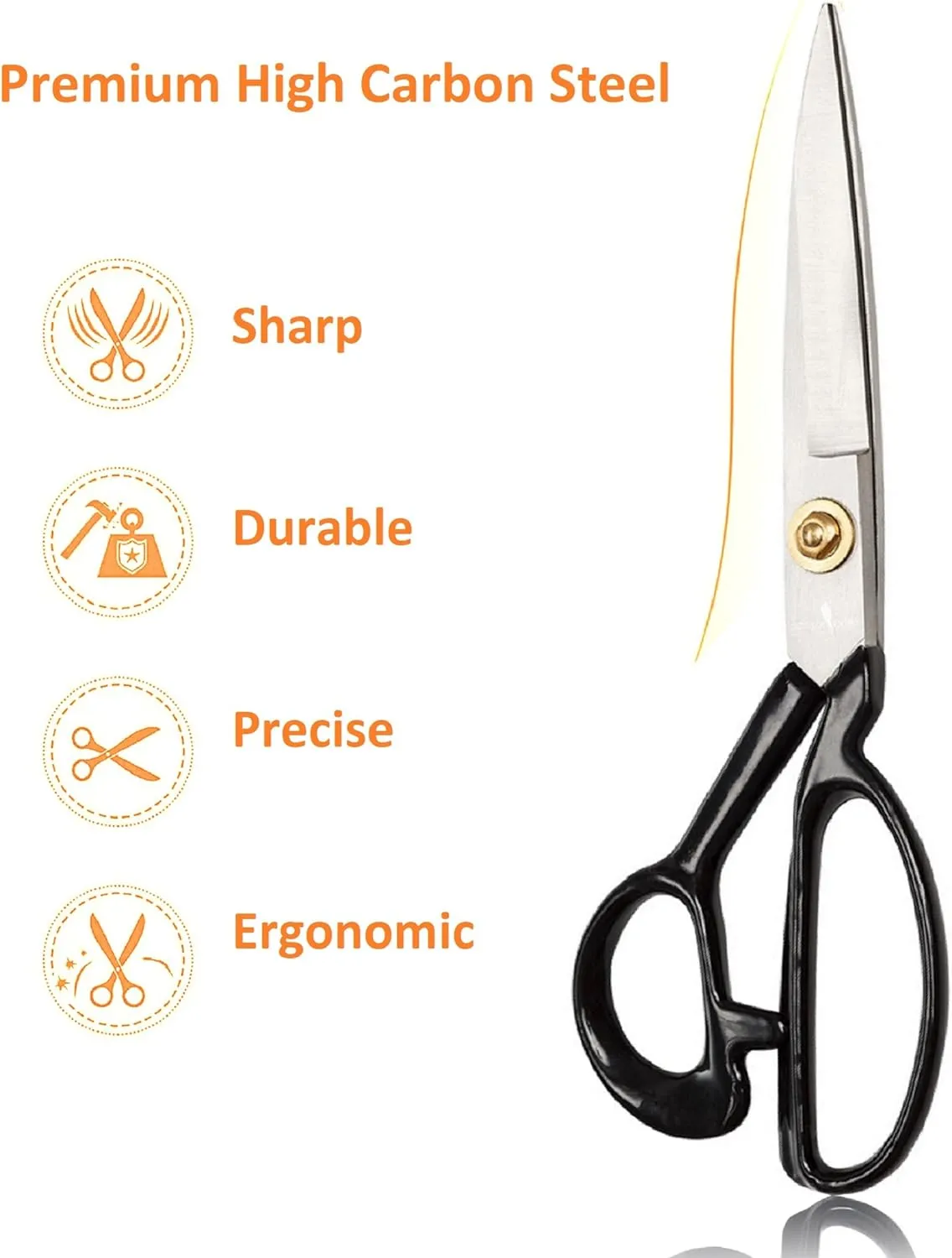 Sewing Scissors Ultra Sharp   Free Craft Knife - 9" Heavy Duty Professional Shears - All Purpose Scissors: Office & Crafts, Perfect for Seamstress, Tailors, Dressmakers, Students, Artists