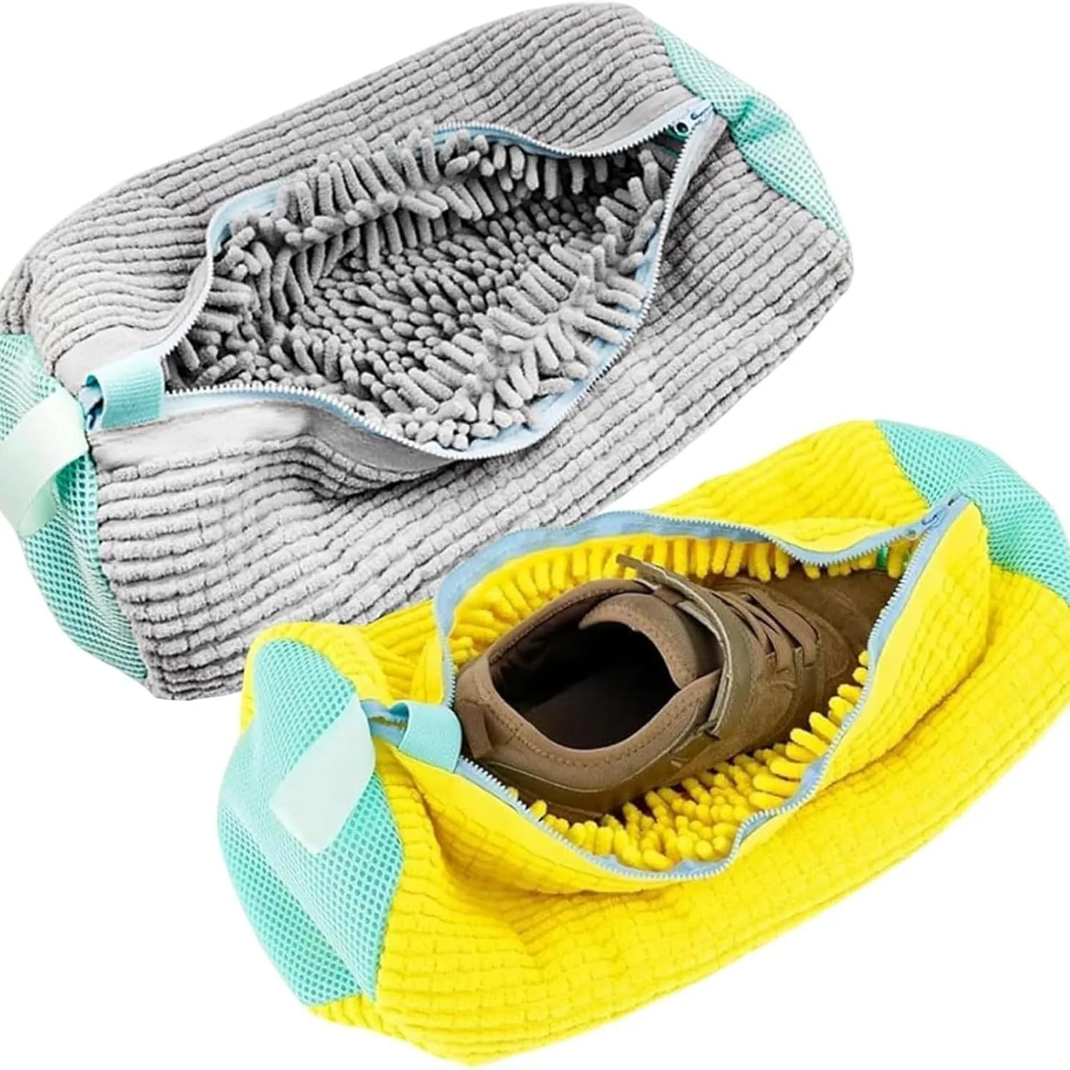 Shoe Bag Washing Machine Special Anti Deformation Thick Washing Bag Polyester Lazy Shoe Washing Artifact(Grey)