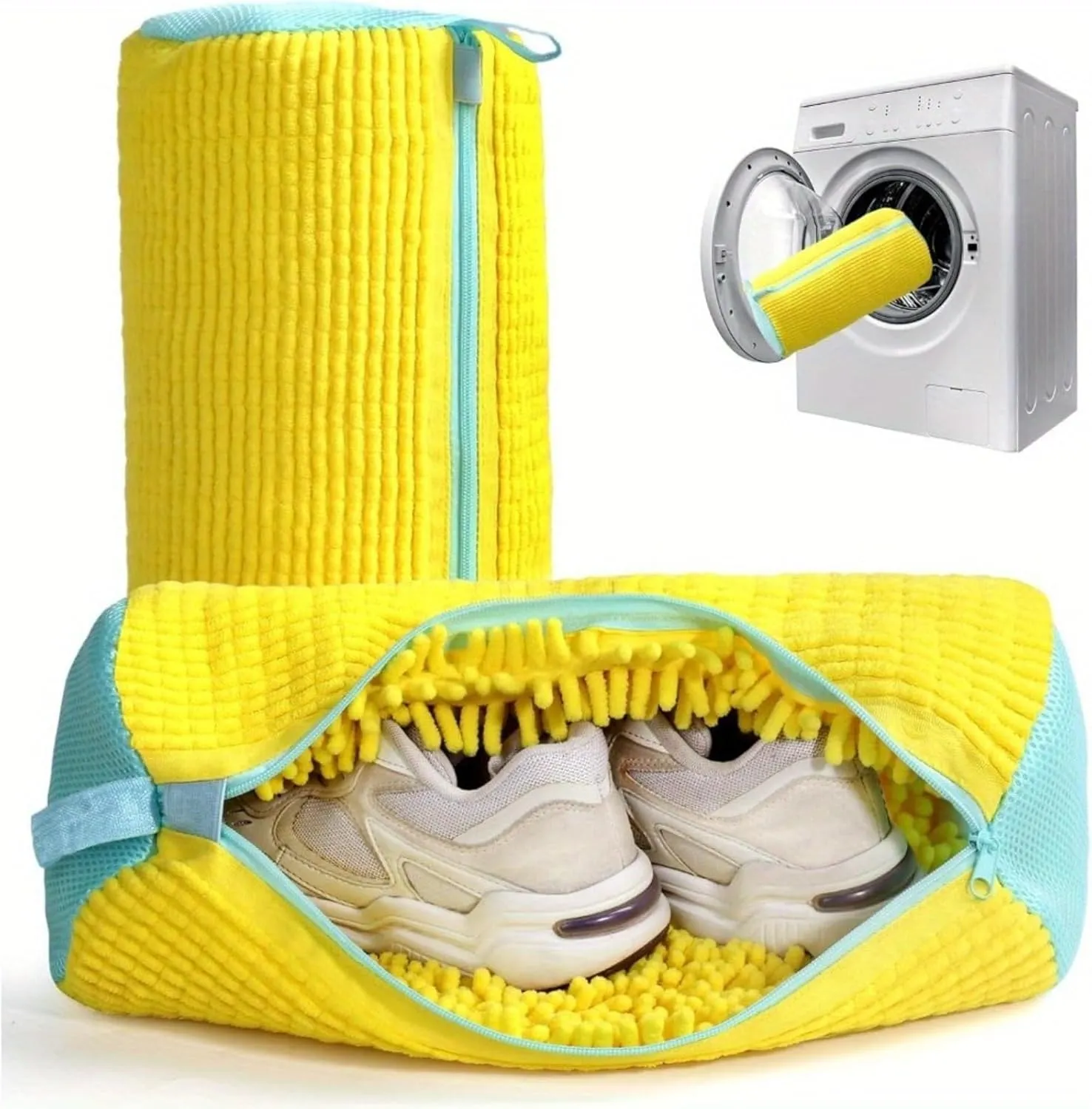 Shoe Bag Washing Machine Special Anti Deformation Thick Washing Bag Polyester Lazy Shoe Washing Artifact(Grey)