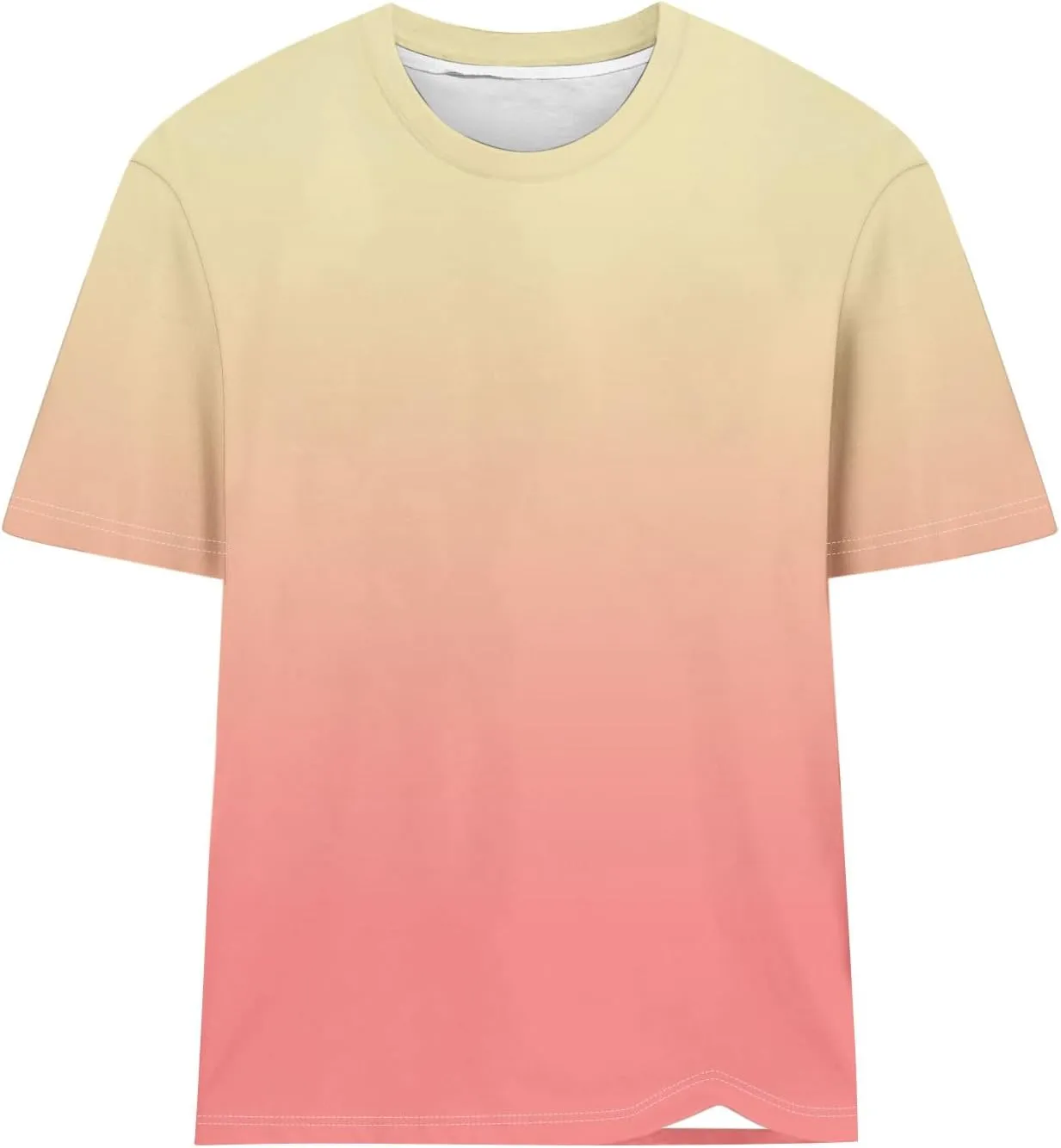 Short Sleeve Tshirt Shirts for Women Trendy Crew Neck Tie Dye Gradient Print Causal Blouses Ladies Cute Summer Tops