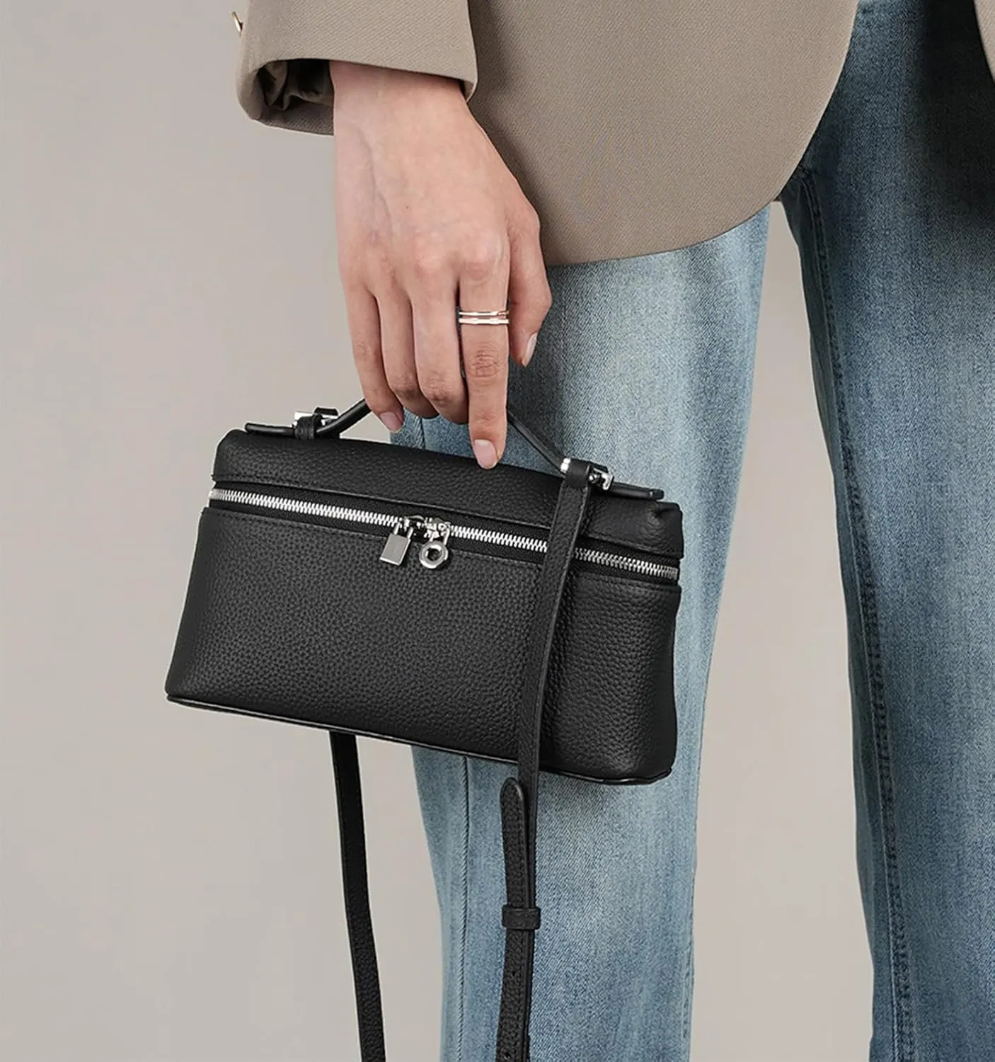 Shoulder Bag for Women Vegan Leather Hobo Bags Clutch Purse Tote HandBags Saddle Row Bag with Removable Strap