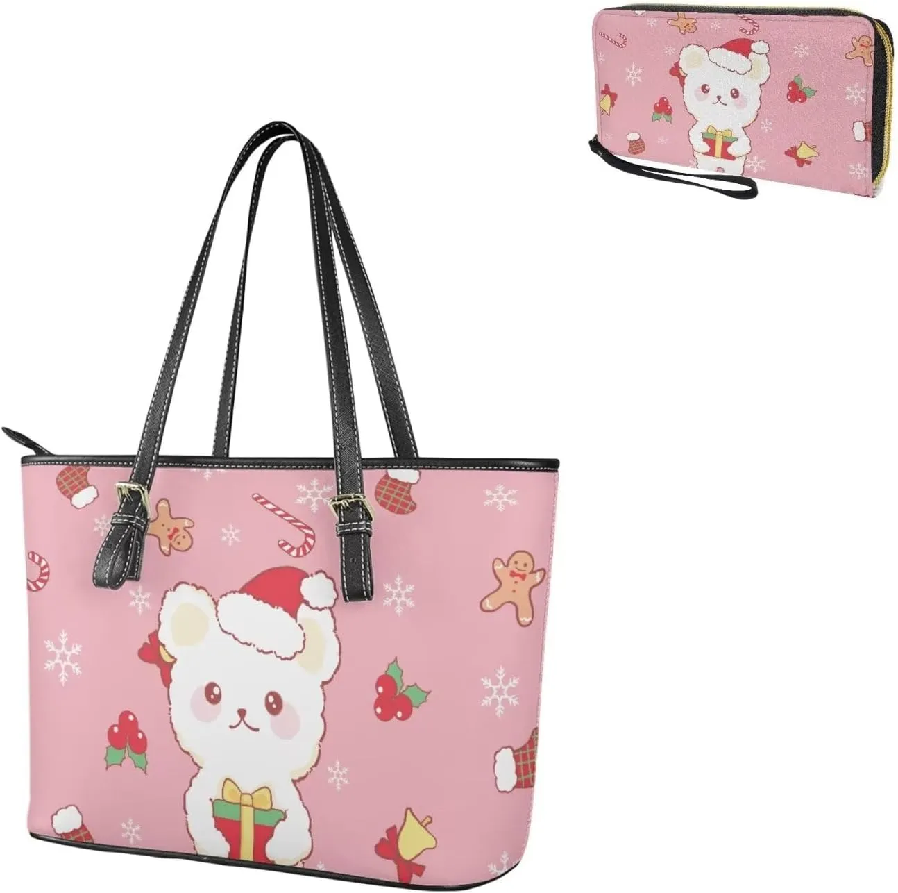 Shoulder Bag Set of 2 Christmas Purse for Women Small Wrist Strap Wallet