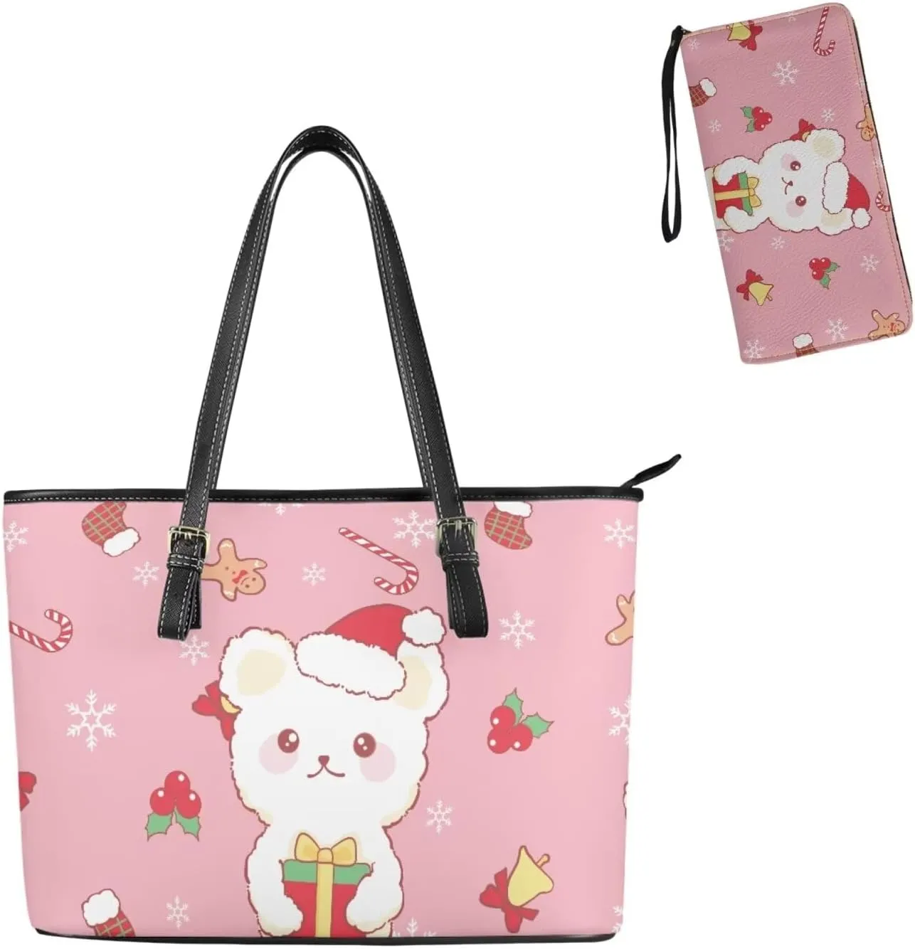 Shoulder Bag Set of 2 Christmas Purse for Women Small Wrist Strap Wallet