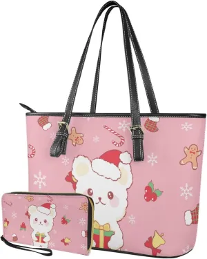 Shoulder Bag Set of 2 Christmas Purse for Women Small Wrist Strap Wallet