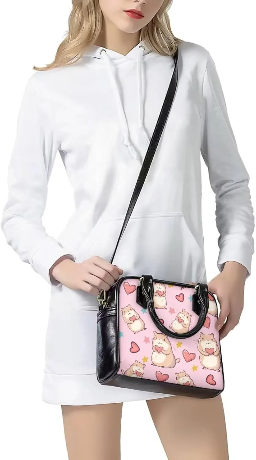 Shoulder Bag Tote Purse Saddle Bags with Handle Leather Wallet 3 Piece