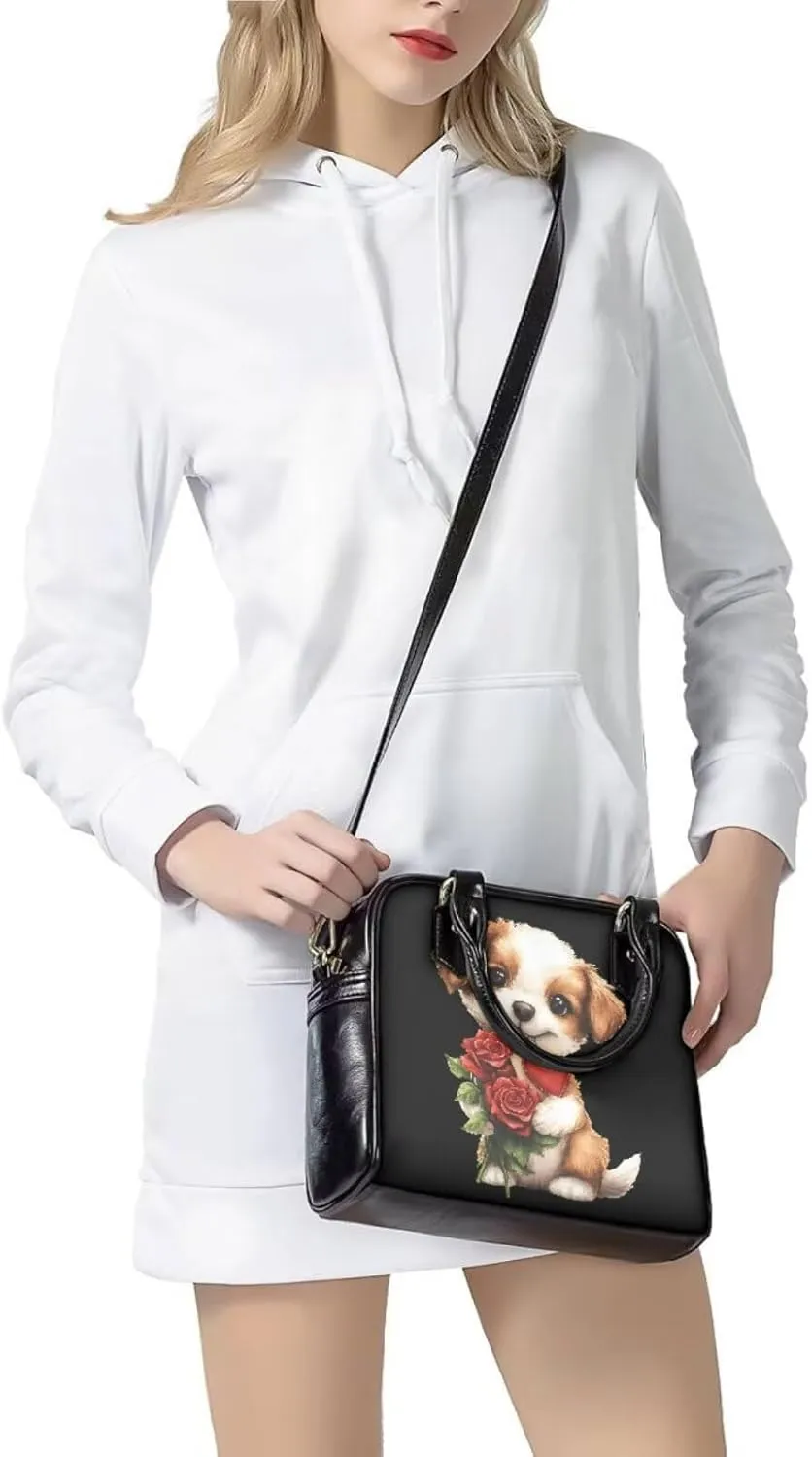 Shoulder Bag Tote Purse Saddle Bags with Handle Leather Wallet 3 Piece