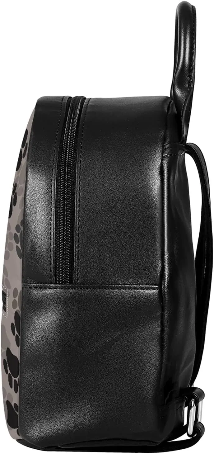 Showudesigns Corgi Backpack Purse Small Schoolbag for Teen Girls Casual Rucksack with Zipper Travel Daypacks Mini Shoulder Bag Cute Dog Paw Print Gifts