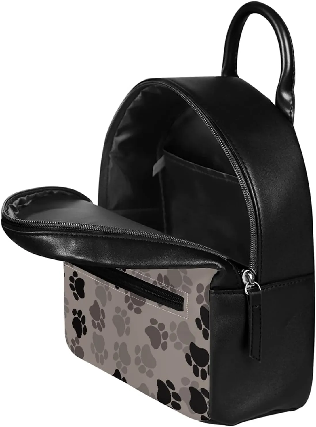 Showudesigns Corgi Backpack Purse Small Schoolbag for Teen Girls Casual Rucksack with Zipper Travel Daypacks Mini Shoulder Bag Cute Dog Paw Print Gifts