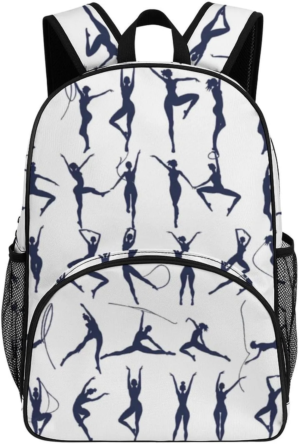 Silhouettes Rhythmic Gymnastics Backpack Print Laptop Bag Shoulder Bags Travel Casual Daypacks For Women Men