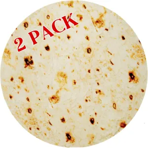 SILUI 2 Pack Tortilla Burrito Blanket for Kids White Elephant Gifts 41 Inches Funny Novelty Gag Food Throw Blanket for Christmas Holiday 300 GSM Flannel Taco Wrap Blanket