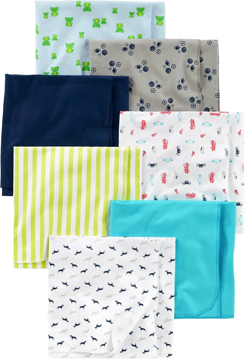 Simple Joys by Carter's Unisex Babies' Flannel Receiving Blankets, Pack of 7