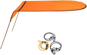 Single Kayak Awning, Kayak Boat Sun Shade Canopy with Mount Base Hardware Kit for Inflatable Boat Kayak Outdoor Fishing Drifting(Orange)