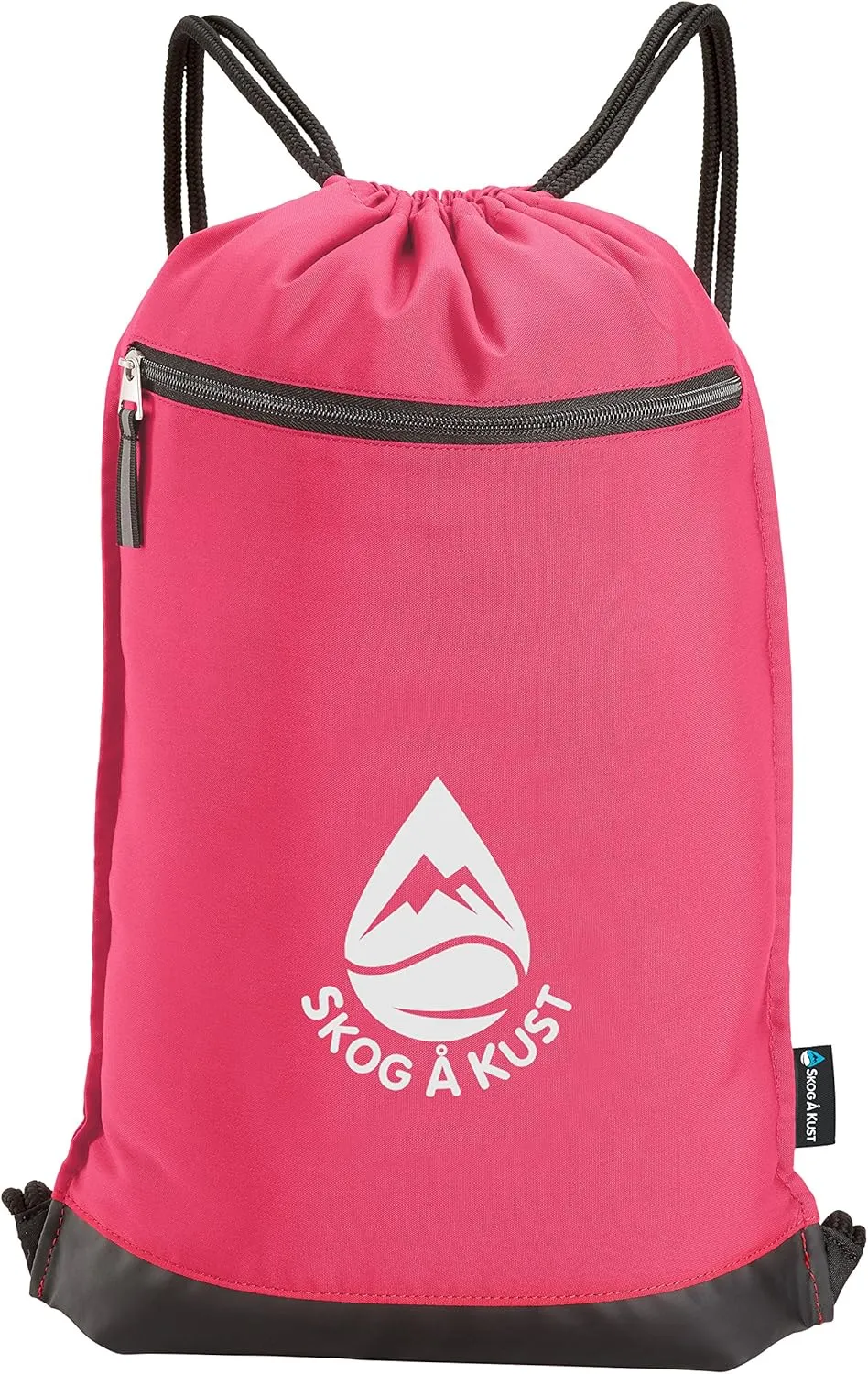 Skog Å Kust GymSak | Patented 2-in-1 Drawstring Cinch Bag with Removable Waterproof Dry Bag | Pink
