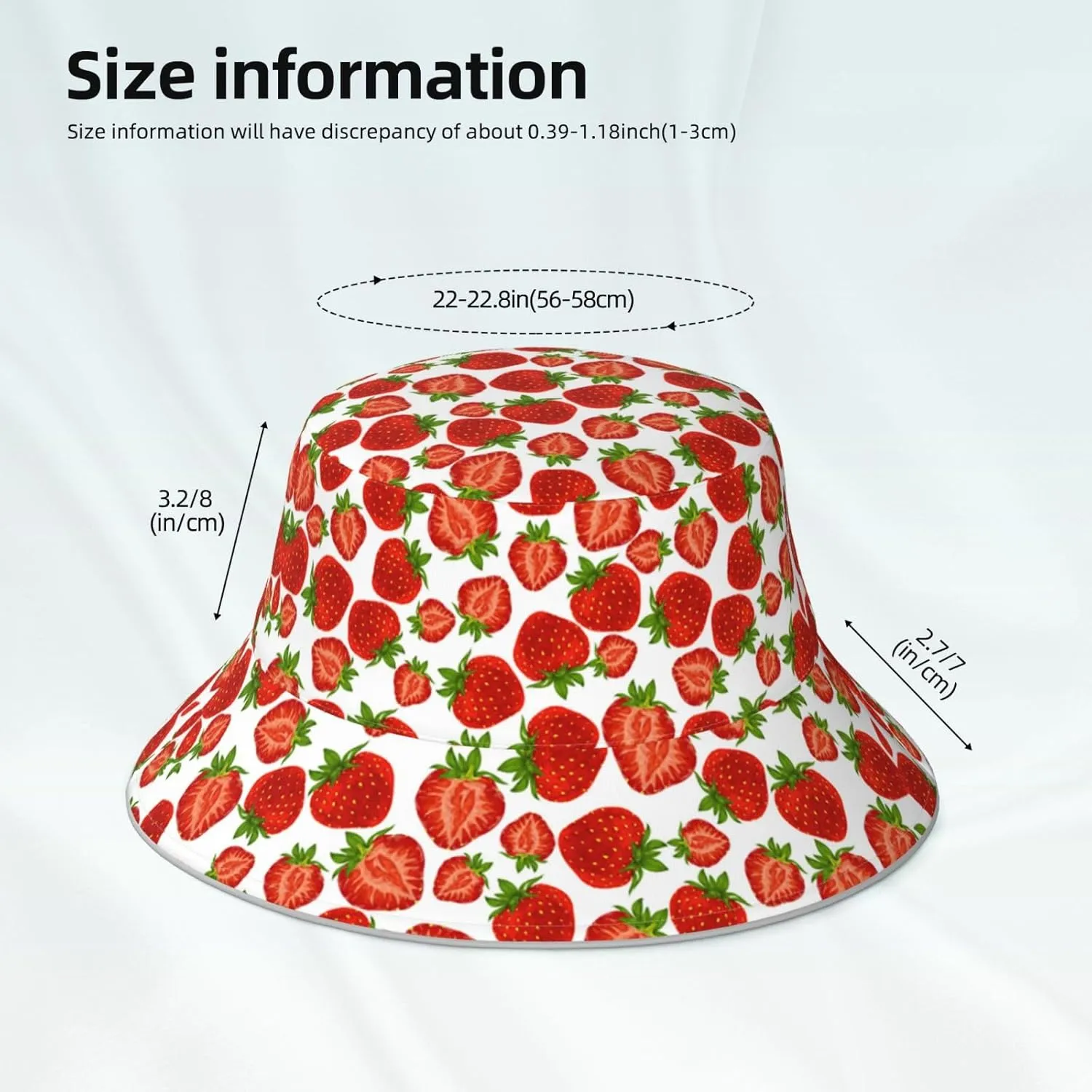 Sky Blue Tie Dye Bucket Hat for Women Men Teens Double-Side-Wear Reversible Summer Beach Sun Hat Packable Fisherman Cap