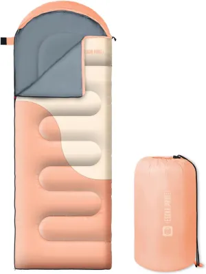 Sleeping Bags for Adults&Kids,Lightweight Waterproof Warm Weather Sleeping Bag,Compact Portable Sleeping Bag for Camping,Essentials Gear for Camping Hiking Outdoor Travel